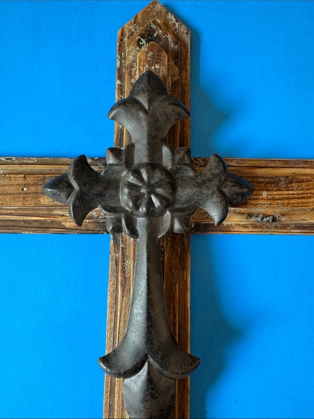 Rustic Brown Wooden Wall Cross - Brown Home Wall Decor